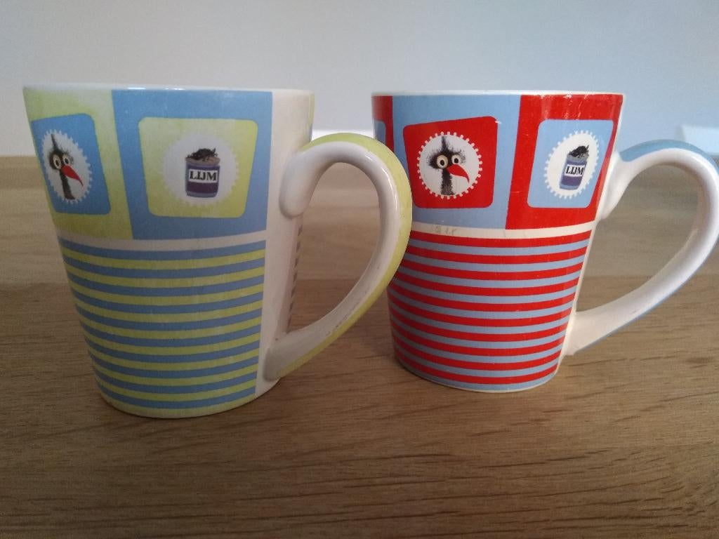 2 bekers Pluk van de Petteflet, Keramiek, Ophalen of Verzenden, Zo goed als nieuw, Overige stijlen