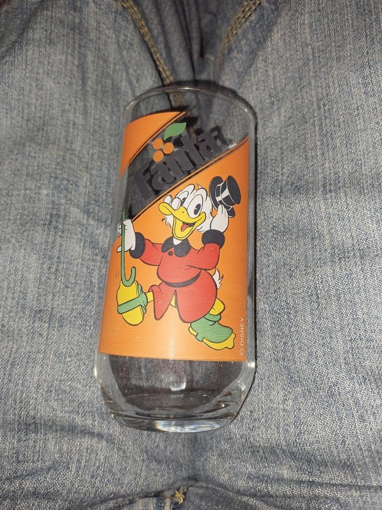 Vintage Fanta Glas Dagobert Duck Disney, Ophalen of Verzenden