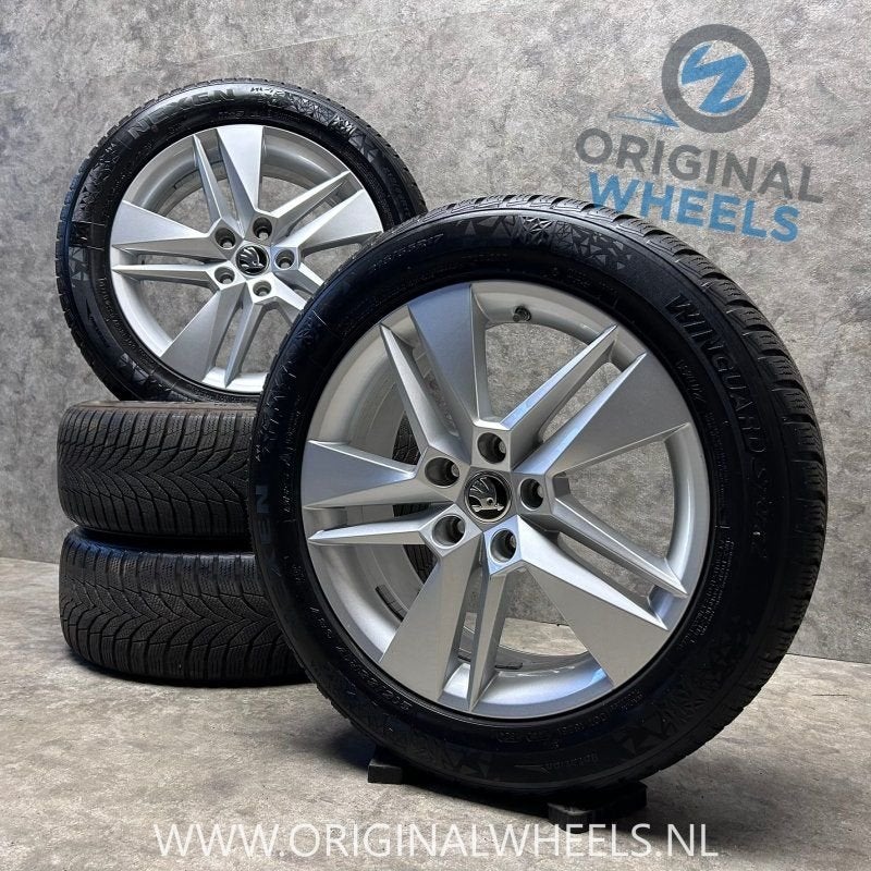 17 inch originele velgen + winterbanden  Skoda Superb