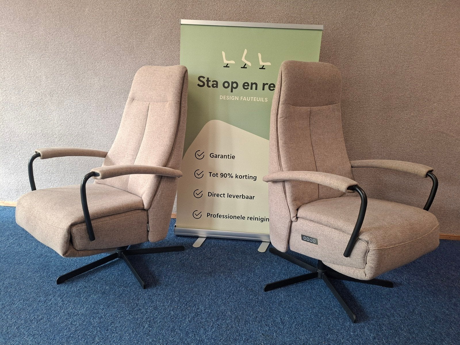 Set elektrische relax fauteuils Prominent C102 Als Nieuw!
