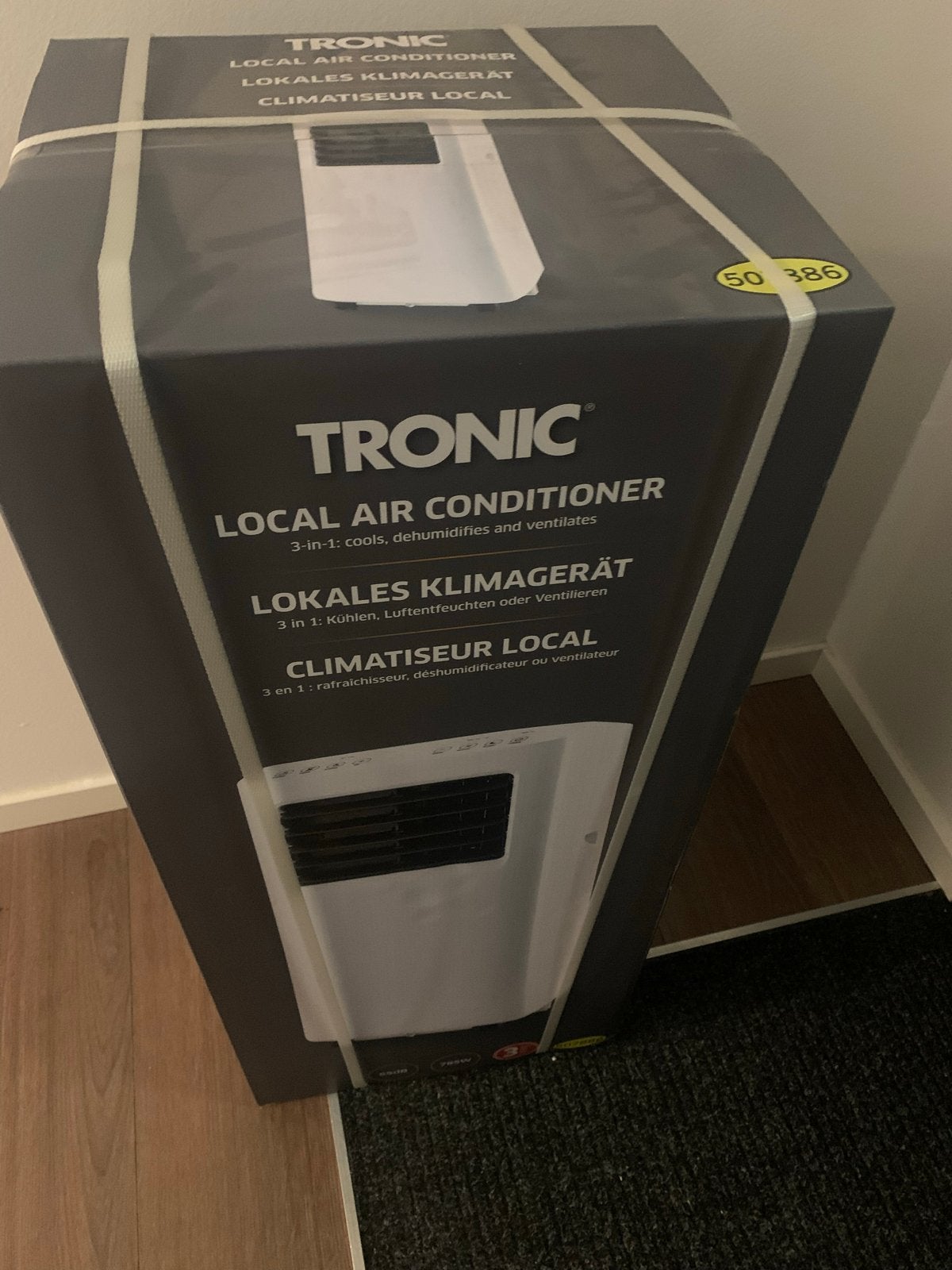 Tronic Mobiele Airco 3-in-1: Koelen, Ontvochtigen, Ventilere, Witgoed en Apparatuur, Ophalen, Minder dan 60 m³, Nieuw, 3 snelheden of meer