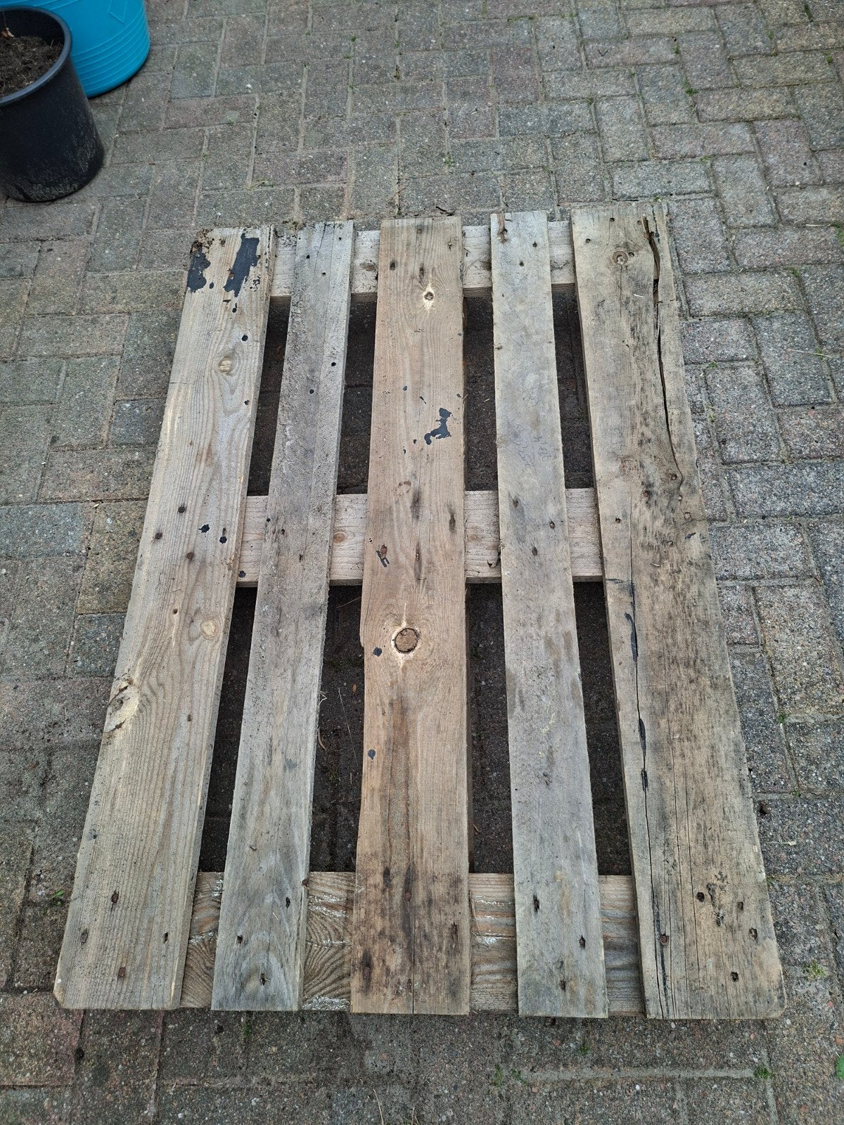 Gebruikte houten pallet voor diverse doeleinden, Doe-het-zelf en Verbouw, Hout en Planken, Gebruikt, Ophalen of Verzenden, 50 mm of meer
