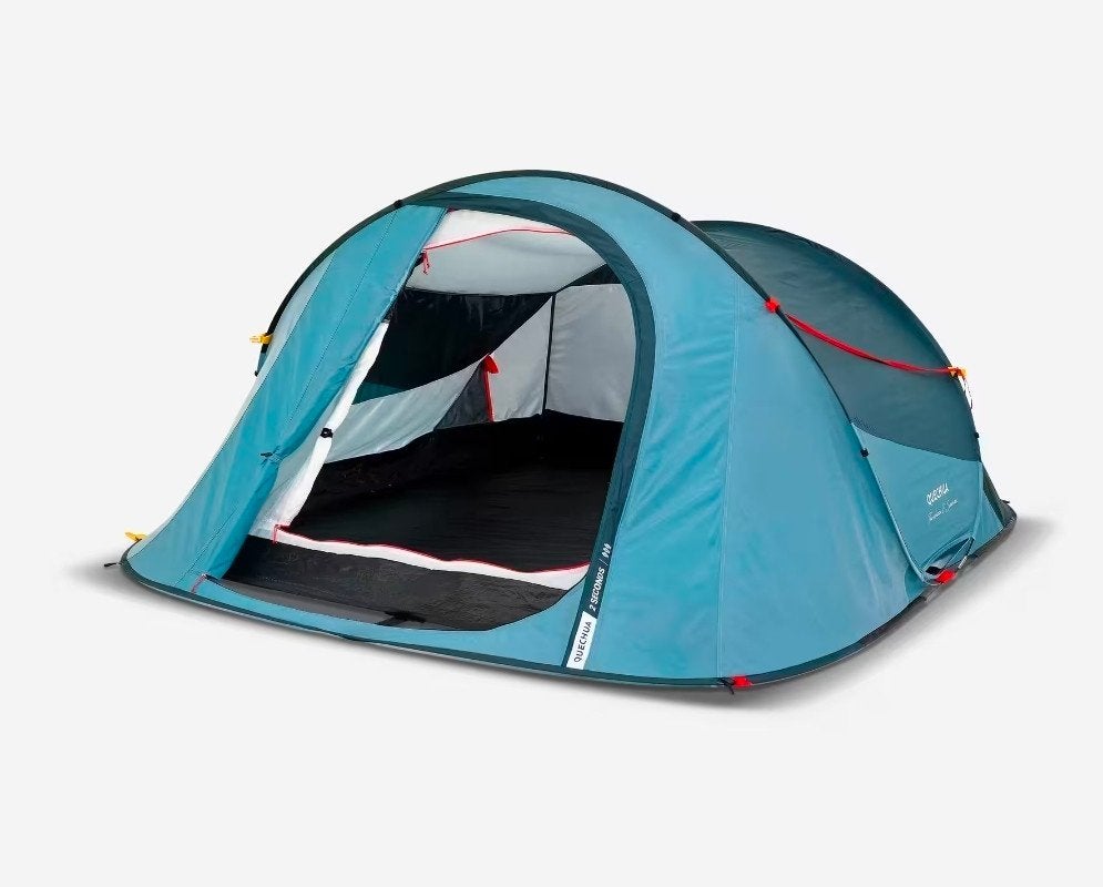 Quechua 2 Seconds 3 persoons tent - Snel op te zetten, Caravans en Kamperen, Tenten, Ophalen of Verzenden, Zo goed als nieuw, Tot en met 3