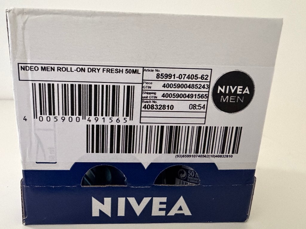 NIVEA Men Dry Fresh 48h Deodorant RollOn 50ml Bulk Wholesale, Ophalen of Verzenden