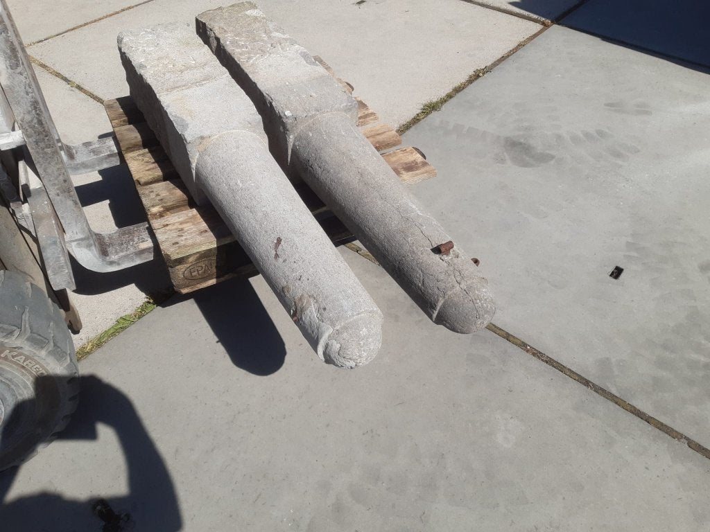 hardstenen palen antiek, stoeppaal, amsterdammertje, arduin, Ophalen, Gebruikt, Minder dan 180 cm, Palen