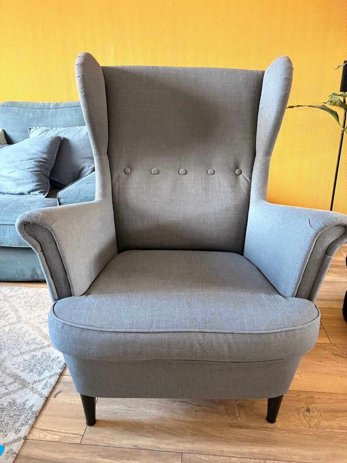 Grijze strandmon Ikea stoel met 2 extra hoezen, Ophalen, Gebruikt, 75 tot 100 cm, 50 tot 75 cm