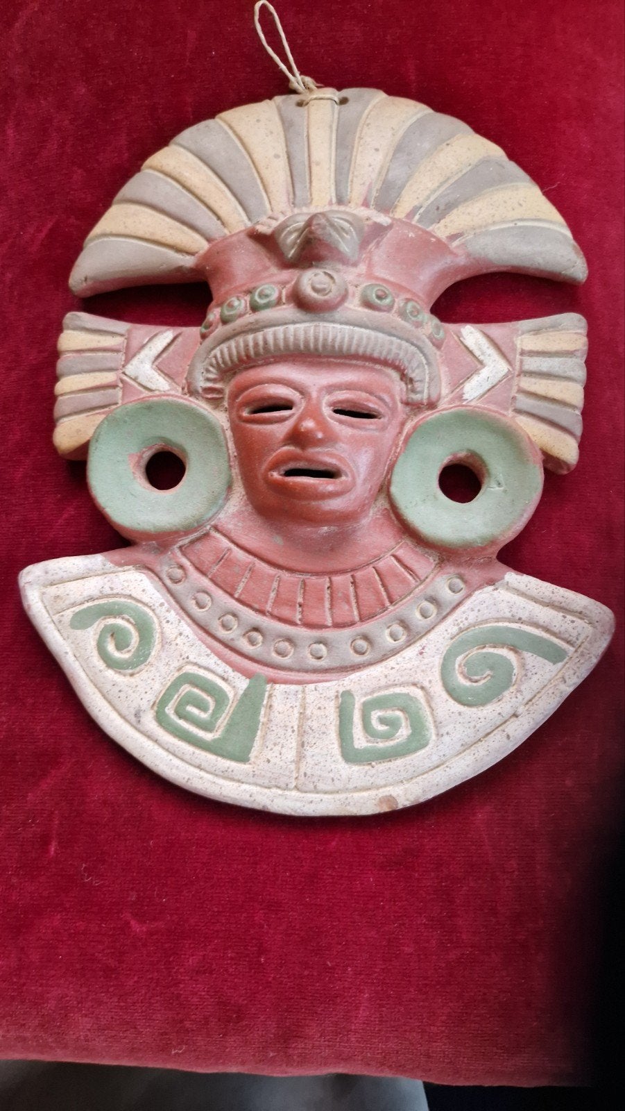 Decoratief masker, Azteekse stijl, 26 cm, Antiek en Kunst, Steen/keramiek, Mexico, Masker, Handgemaakt