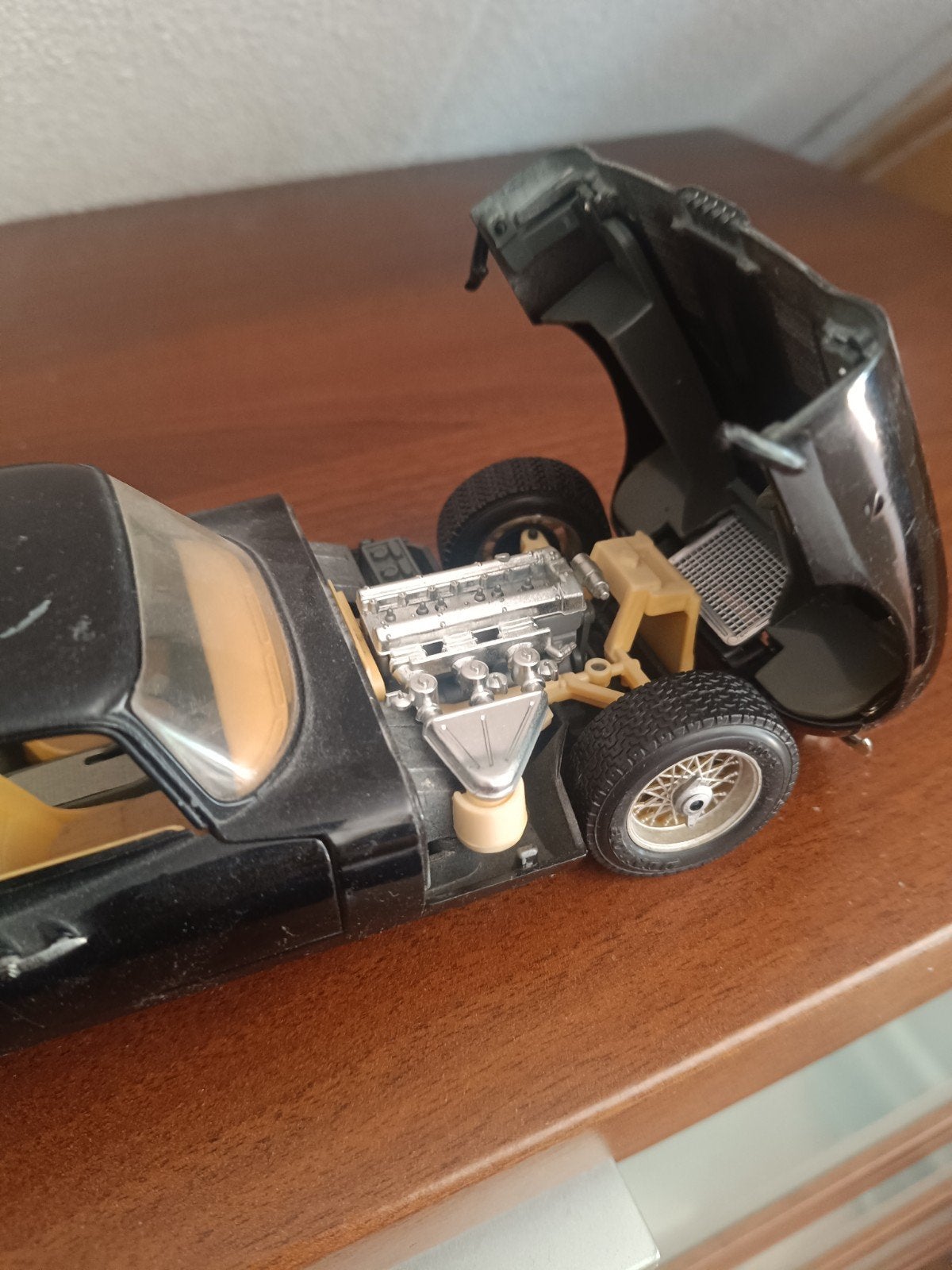 Zwarte Jaguar E-Type modelauto, Dinky Toys, Ophalen of Verzenden, Gebruikt, Auto, Dinky Toys