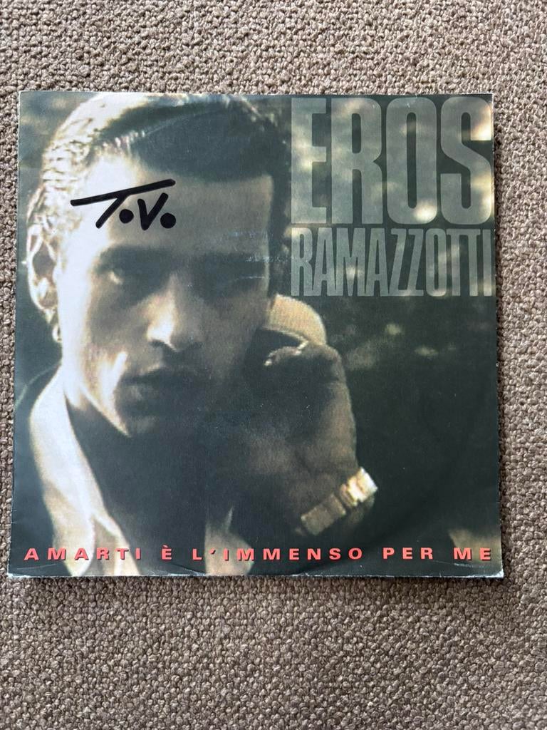 Eros Ramazzotti - Amarti e l’immenso per me, Cd's en Dvd's, Vinyl Singles, Ophalen of Verzenden, Zo goed als nieuw, 7 inch, Pop