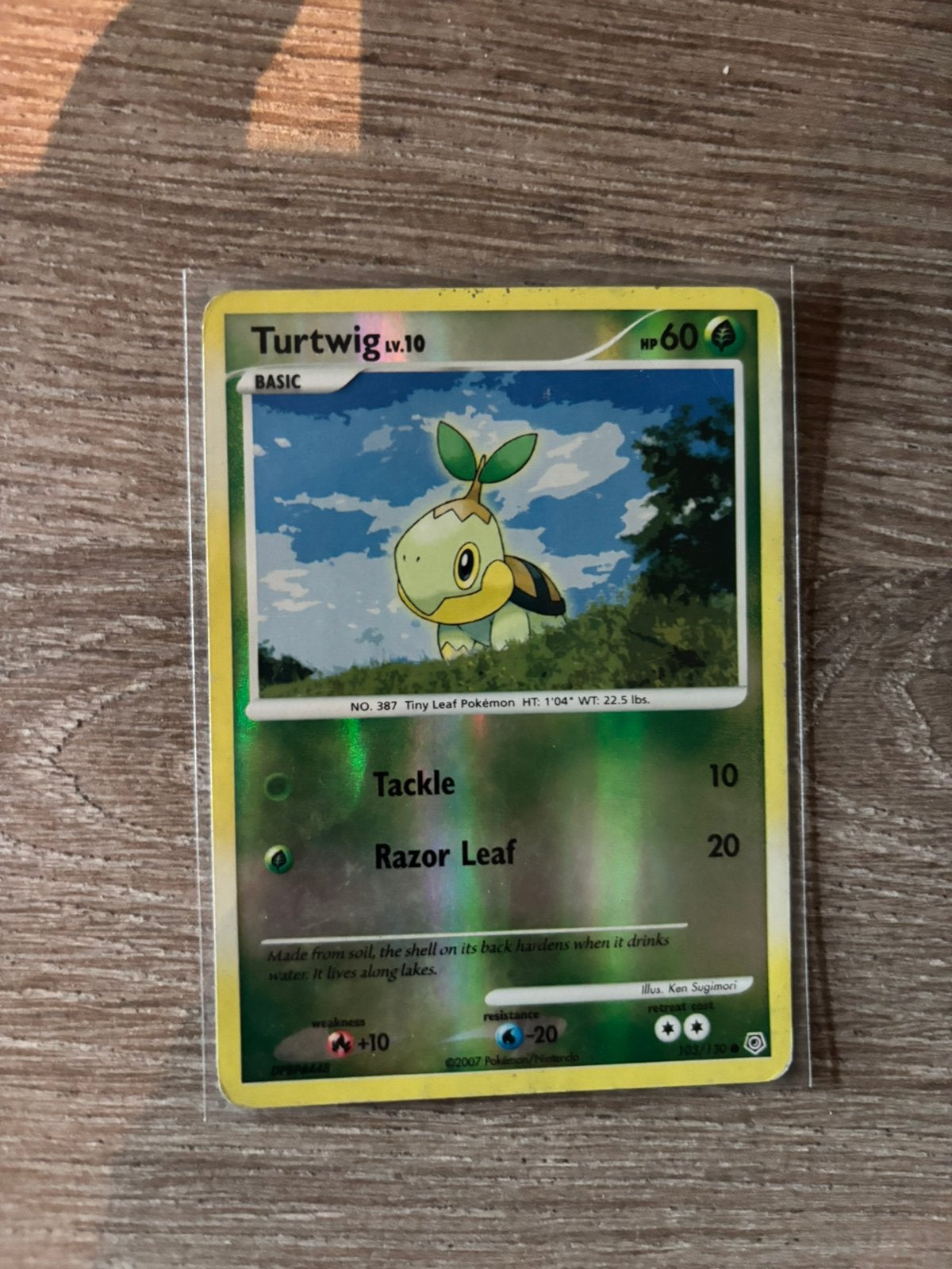 Turtwig Diamond & Pearl 103/130 Reverse Holo, Ophalen of Verzenden, Zo goed als nieuw