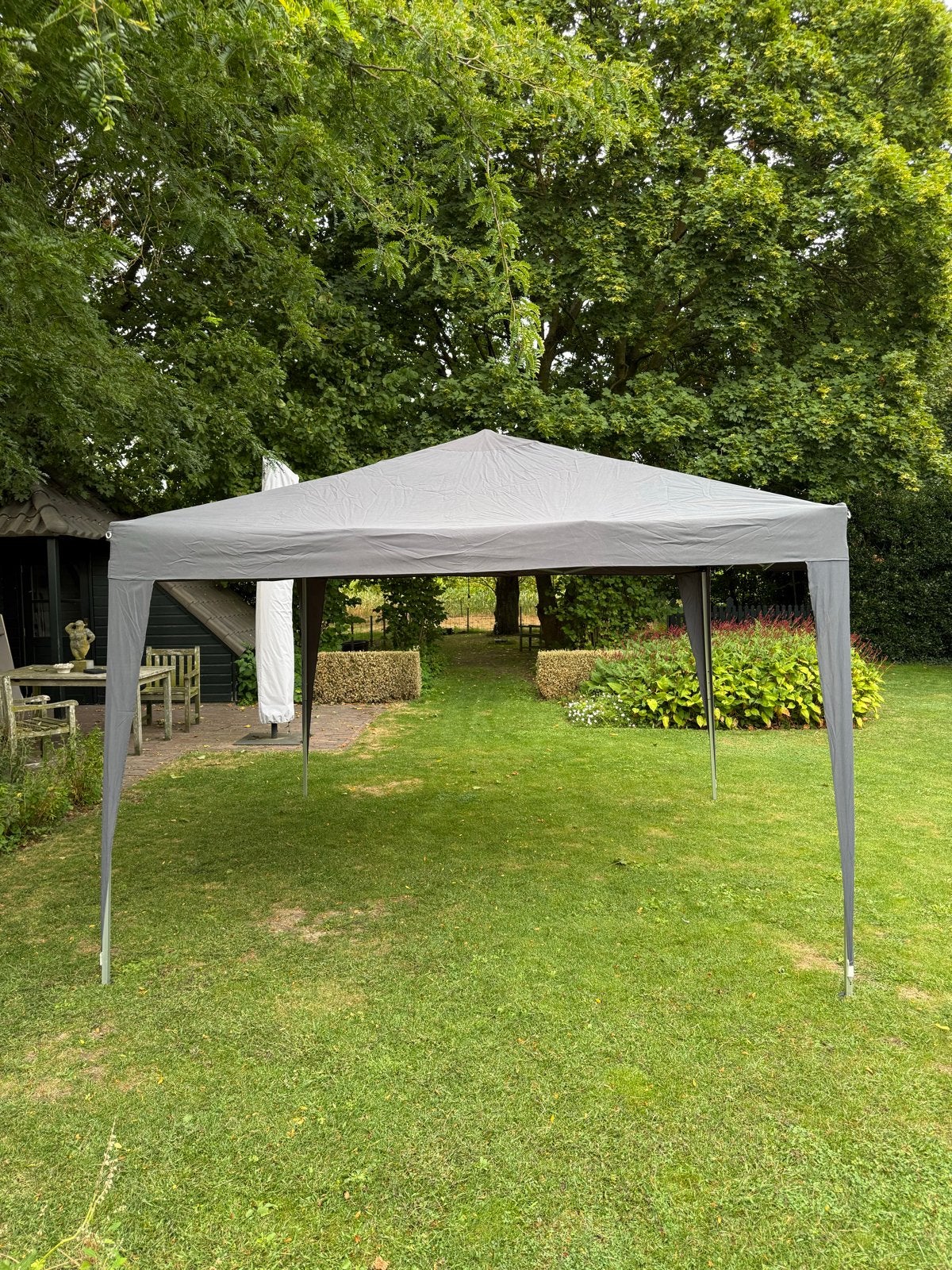 Grijze polyester partytent tegen zon (niet regenbestendig), Ophalen, Gebruikt, Partytent, Minder dan 4 meter