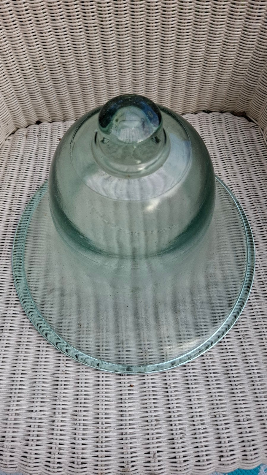 brocante groen glazen cloche, plantenstolp, Ophalen of Verzenden, Zo goed als nieuw