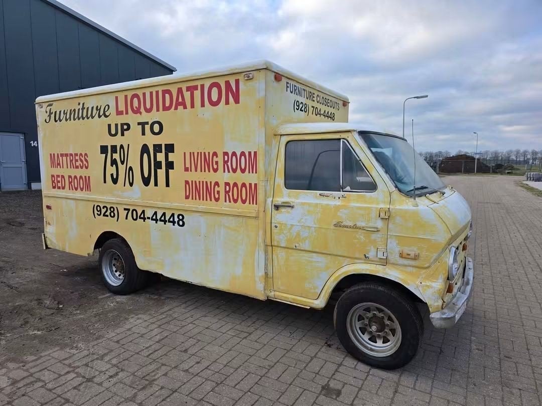 Ford Econoline 1973 V8, Auto's, Automaat, 8 cilinders, Overige carrosserieën, Geel