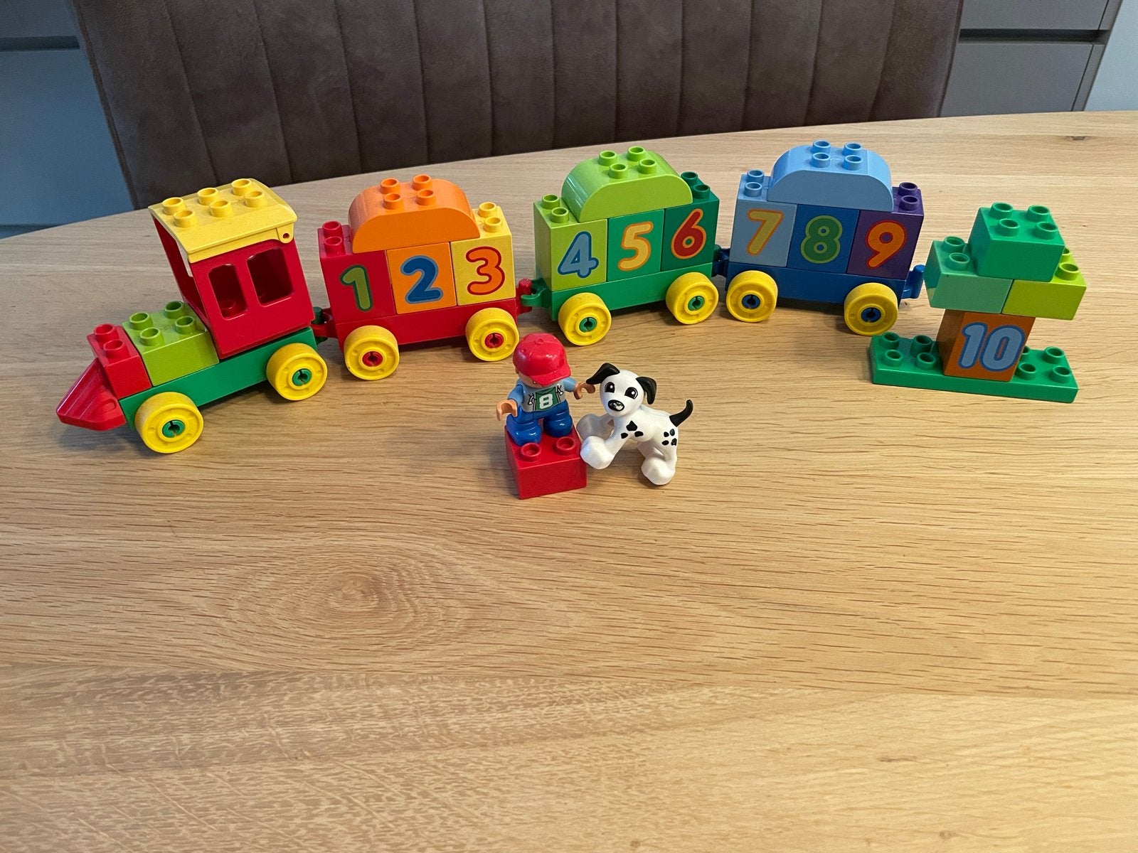 Lego Duplo Cijfertrein met figuren en hondje, Kinderen en Baby's, Ophalen of Verzenden, Gebruikt, Overige merken