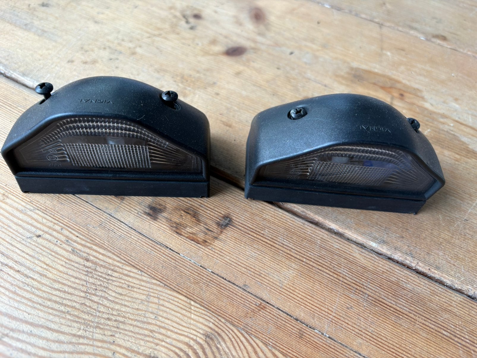 2x kentekenlamp, Ophalen, Gebruikt