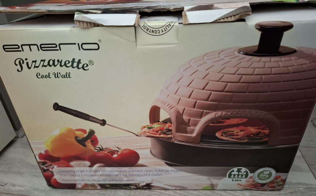 Emerio Pizzarette Cool Wall - Pizzaoven voor 6 personen, Ophalen, Overige typen, Nieuw, Steen/keramiek