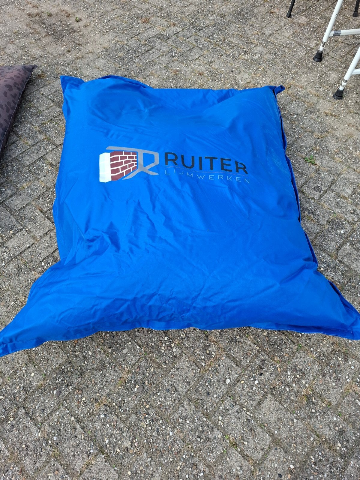 Diverse zitzakken: Label, Fatboy, kobaltblauw, zwart, Ophalen, Gebruikt, Bruin, Zitzak