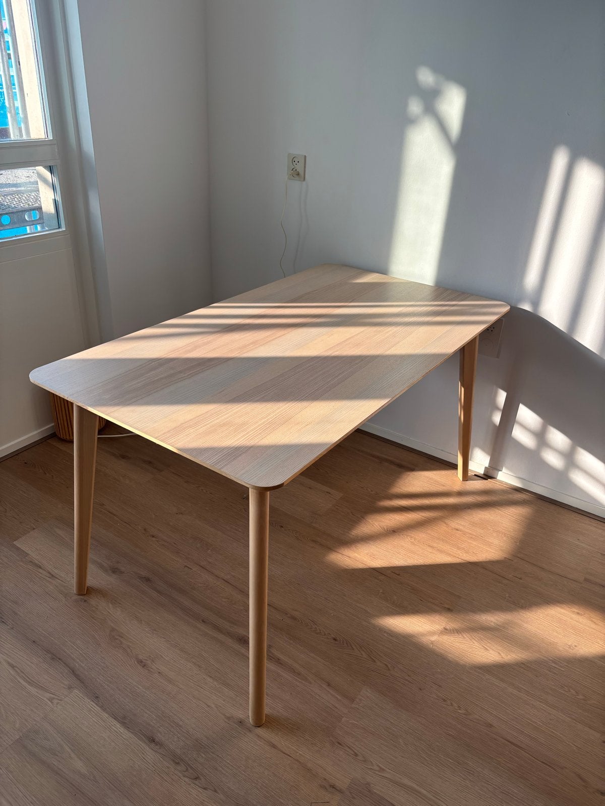 IKEA Lisabo Tafel - Essenfineer - 140x78 cm, Ophalen, 100 tot 150 cm, 50 tot 100 cm, Zo goed als nieuw