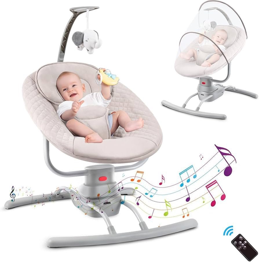 Elektrische Babyschommel - Muziek & Remote - NIEUW in Doos, Ophalen of Verzenden, Nieuw, Wipstoel, Verstelbaar