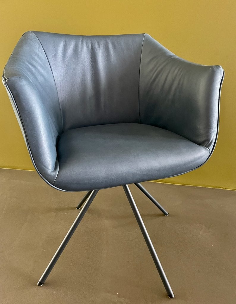 4x Tulip draaibare eetkamerstoelen Label van den Berg, Huis en Inrichting, Stoelen, Ophalen, Blauw, Zo goed als nieuw, Vier