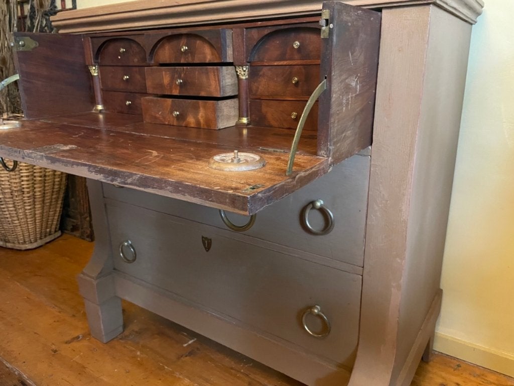 Antiek Schrijfbureau met laden Kast periode 1850 Hollands, Ophalen