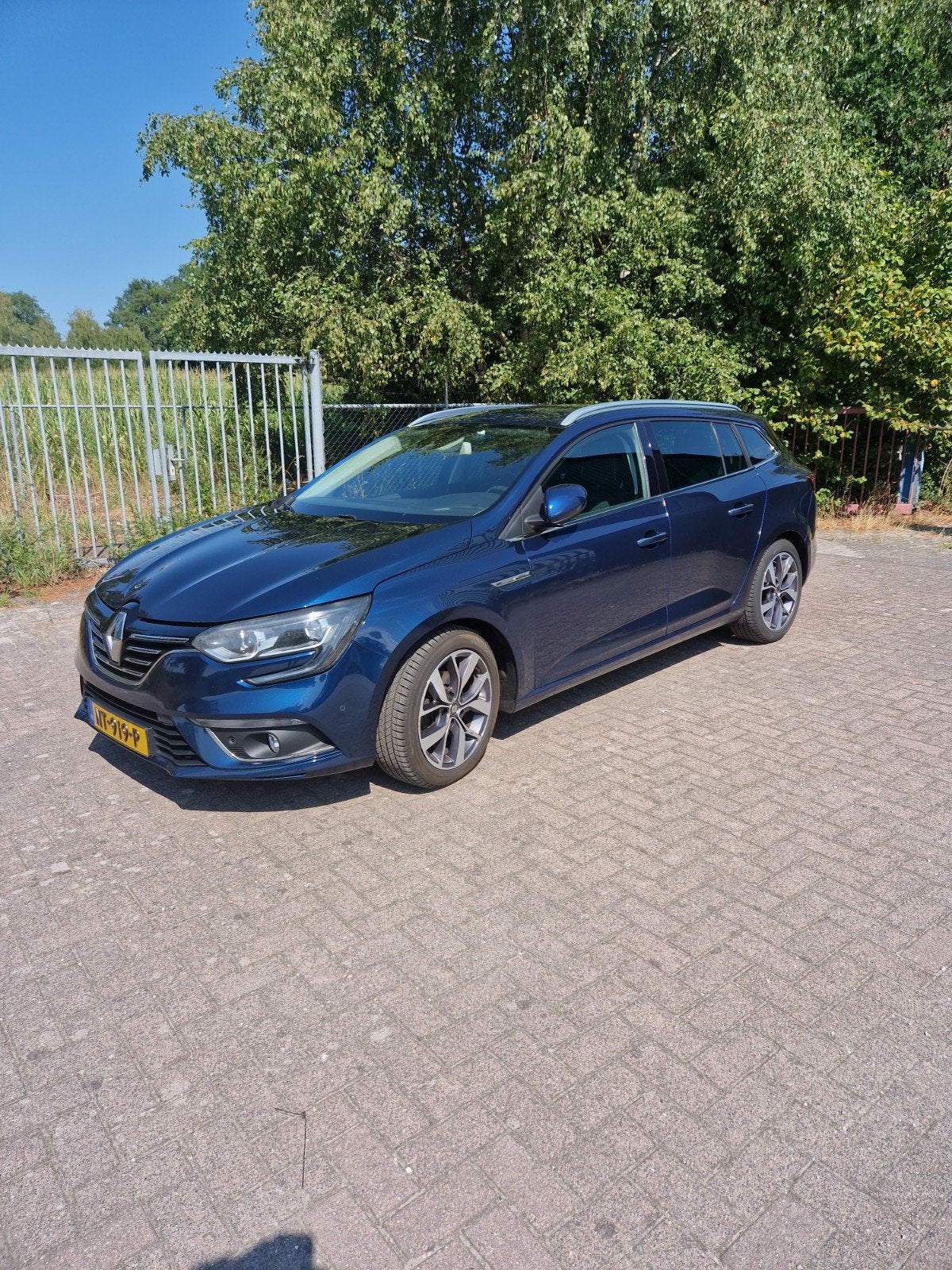 Renault Mégane 1.2 Bose TCe 130pk 2017 Blauw met trekhaak, Voorwielaandrijving, 4 cilinders, Blauw, Leder en Stof