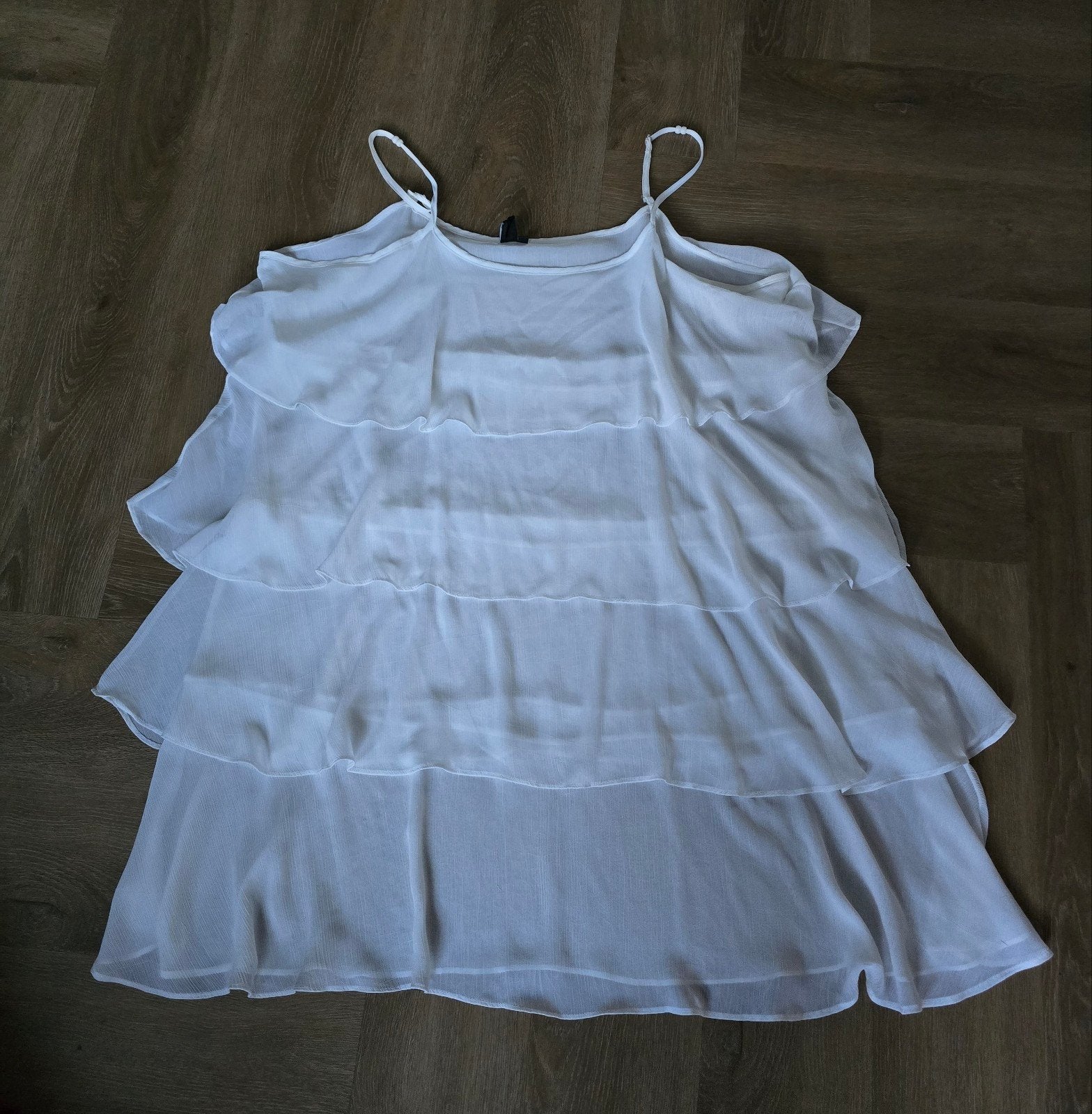 Witte top met jaartjes Yoek maat XL, Ophalen, Zo goed als nieuw, Wit, Shirt of Top