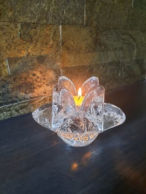 Kosta Boda sneeuwster / Snostjärna kaarshouder - votief, Ophalen of Verzenden, Glas