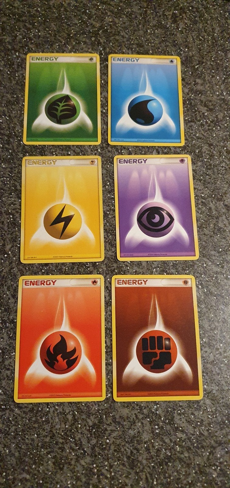Pokémon Energy Kaarten - Diverse Types (6 stuks), Ophalen of Verzenden, Gebruikt, Meerdere kaarten
