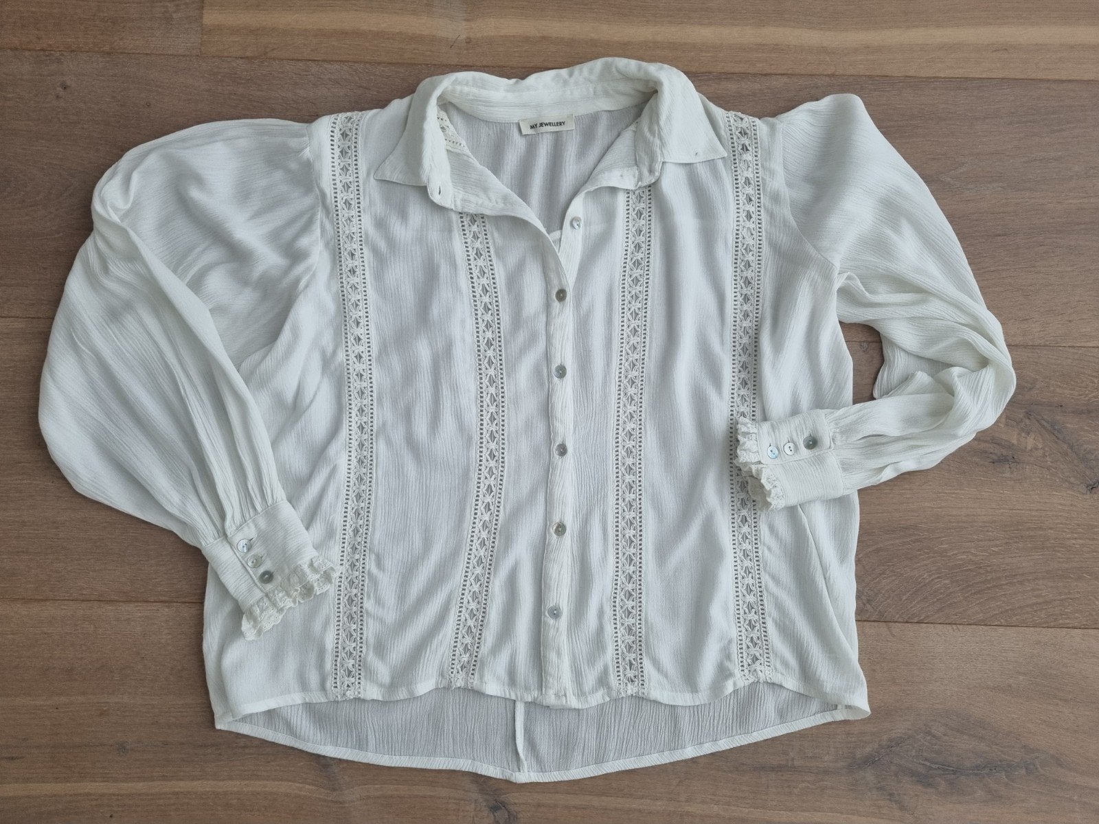 witte blouse My Jewelery mt L, My Jewelery, Wit, Maat 42/44 (L), Ophalen of Verzenden