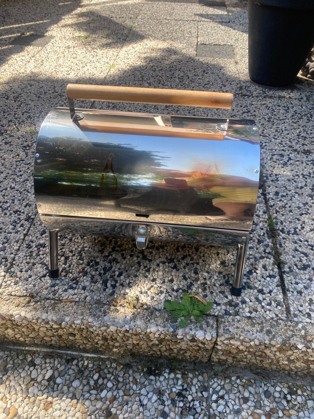 Houtskool Bbq - Draagbare Bbq met handgreep, Ophalen of Verzenden, Zo goed als nieuw