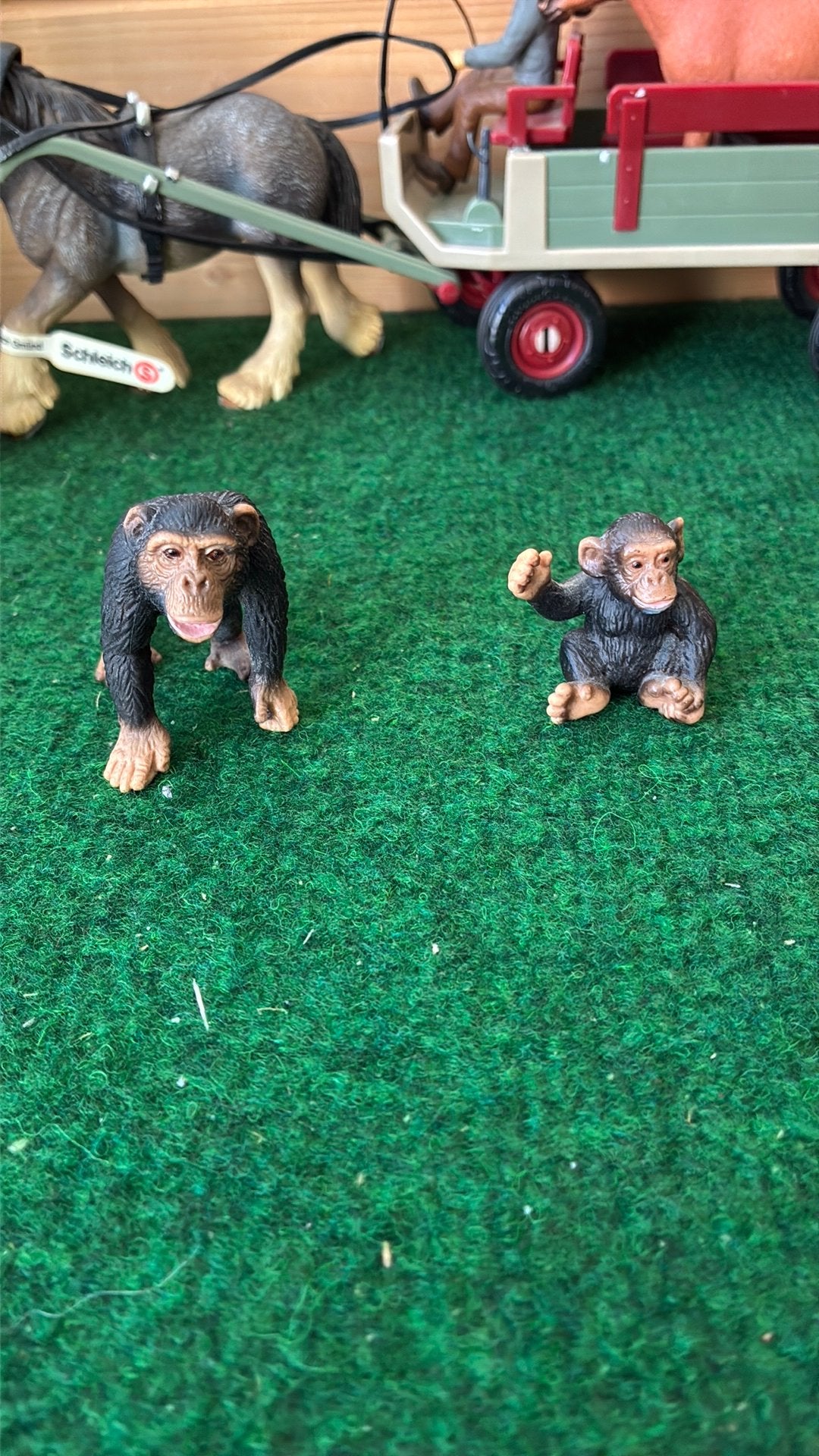 Schleich chimpansees, Ophalen of Verzenden, Zo goed als nieuw, Paard, Beeldje of Figuurtje
