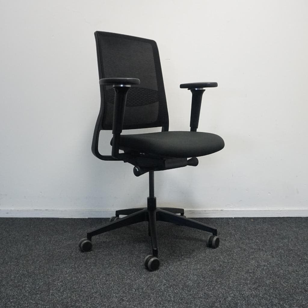 Gispen Zinn Bureaustoelen | NPR | Zwart/Zwart | Nieuwe Stof, Gebruikt, ., Zwart, Ophalen of Verzenden