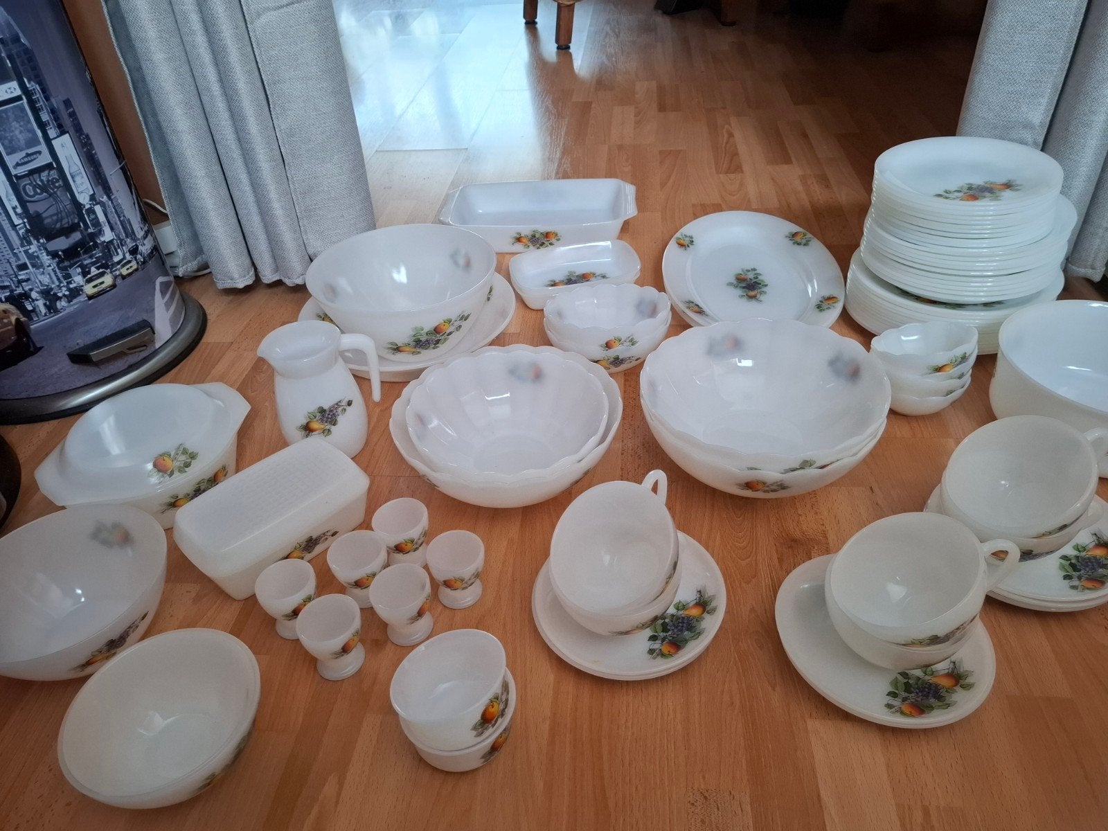 Arcopal Nostalgie Fruit Servies - 78-delig, Gebruikt, Overige merken, Vintage, Ophalen of Verzenden