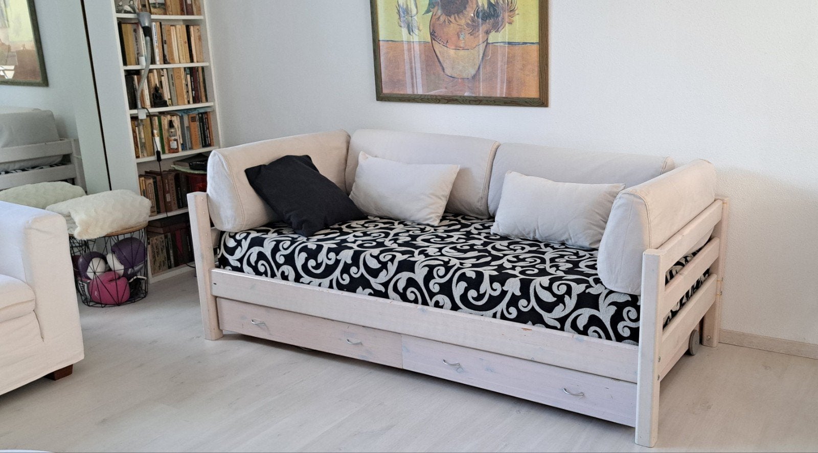 Super leuke bedbank, Gebruikt, 90 cm, Eenpersoons, Ophalen of Verzenden