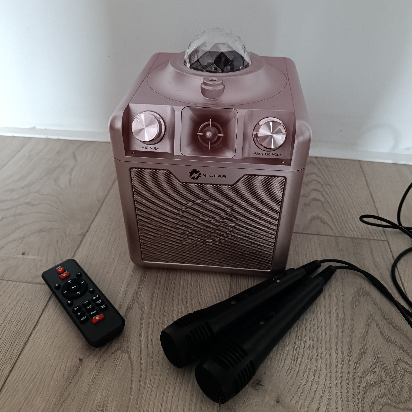 N-Gear Karaoke Set met Afstandsbediening en Microfoons, Audio, Tv en Foto, Karaoke-apparatuur, Ophalen of Verzenden, Gebruikt