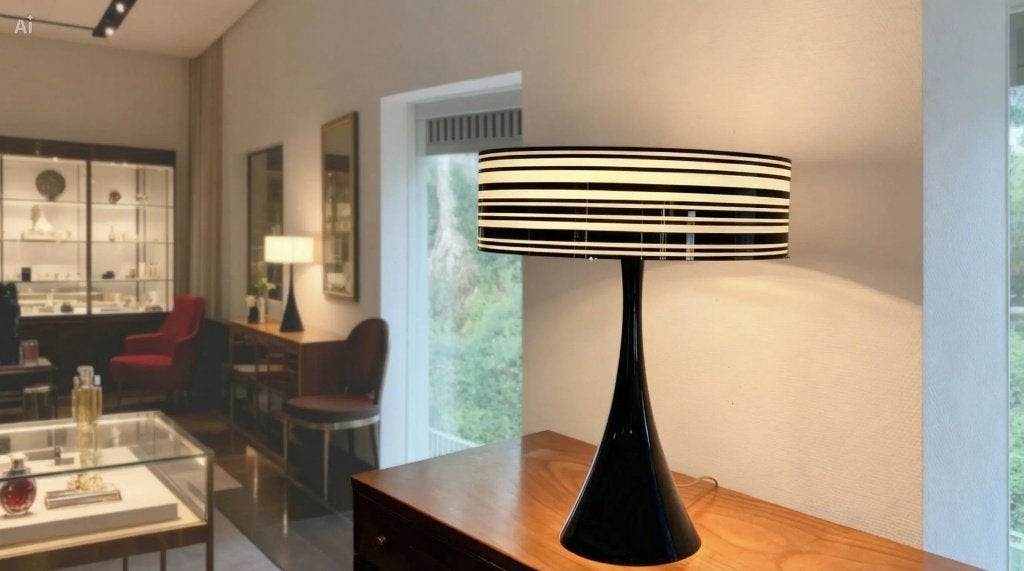 Vibia Tafellamp Vintage – Unieke Designlamp met Karakter, Ophalen, Vintage, Glas, Minder dan 100 cm
