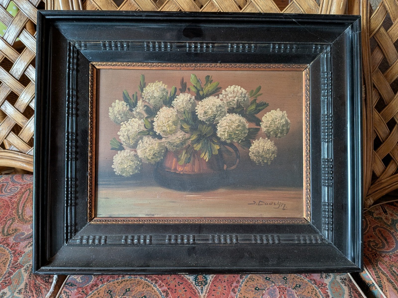 Stilleven met witte bloemen - Gesigneerd J. Couzijn, Ophalen