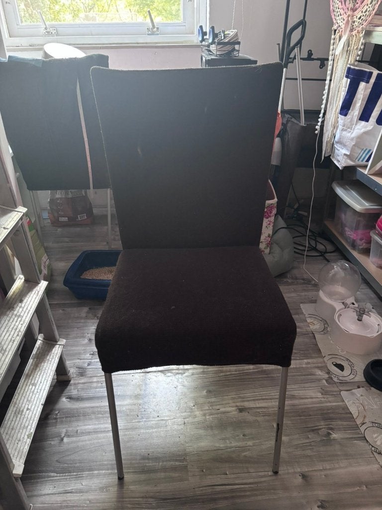 Eettafelstoelen - gratis, Huis en Inrichting, Ophalen, Gebruikt, Zwart, Vier