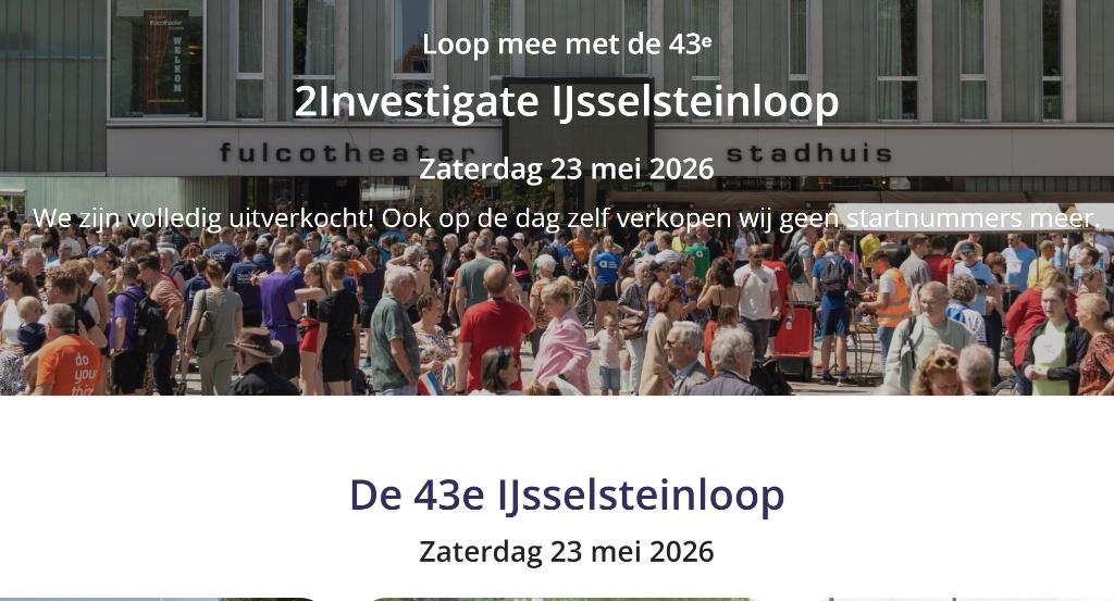 ijsselsteinloop ticket HM 2026, Eén persoon, Mei