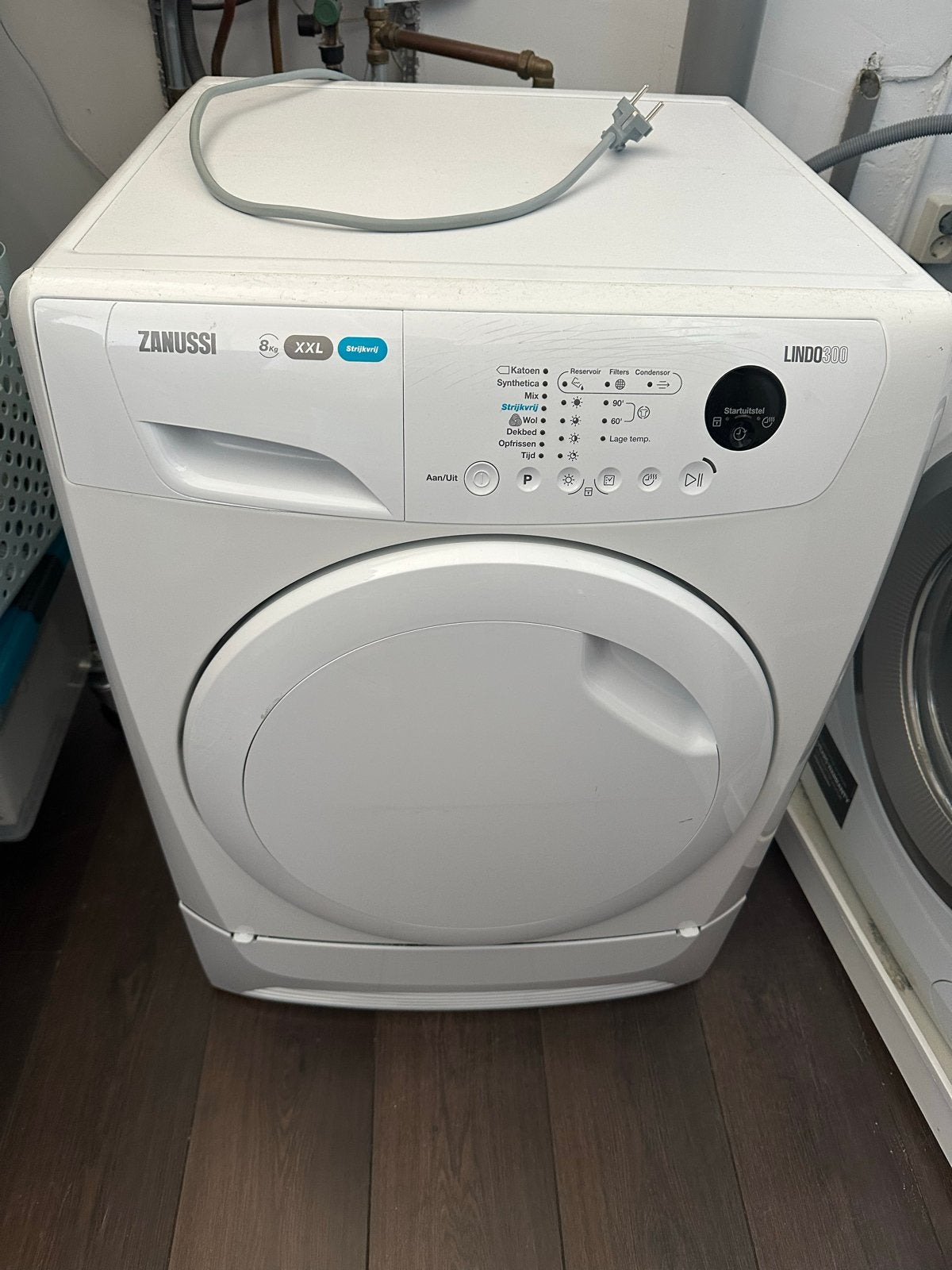 Zanussi Lindo 300 8kg wasdroger met EH0 defect, Ophalen, 8 tot 10 kg, Voorlader, Niet werkend