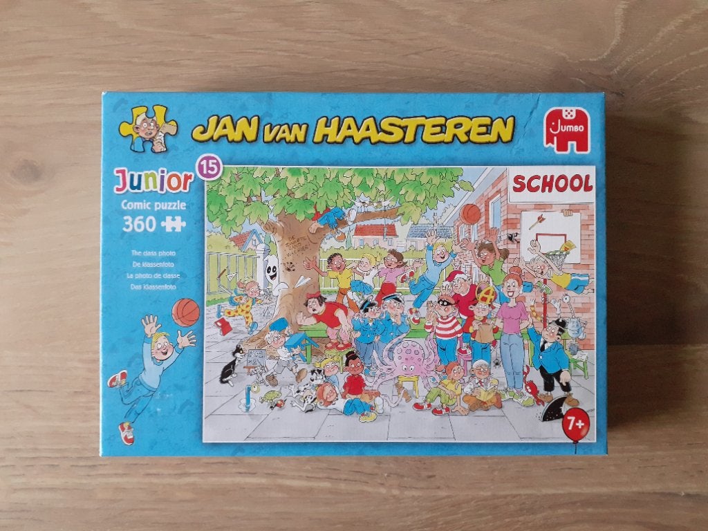 Gratis* Junior Jan van Haasteren puzzel, Ophalen of Verzenden, Minder dan 500 stukjes, Zo goed als nieuw, Legpuzzel