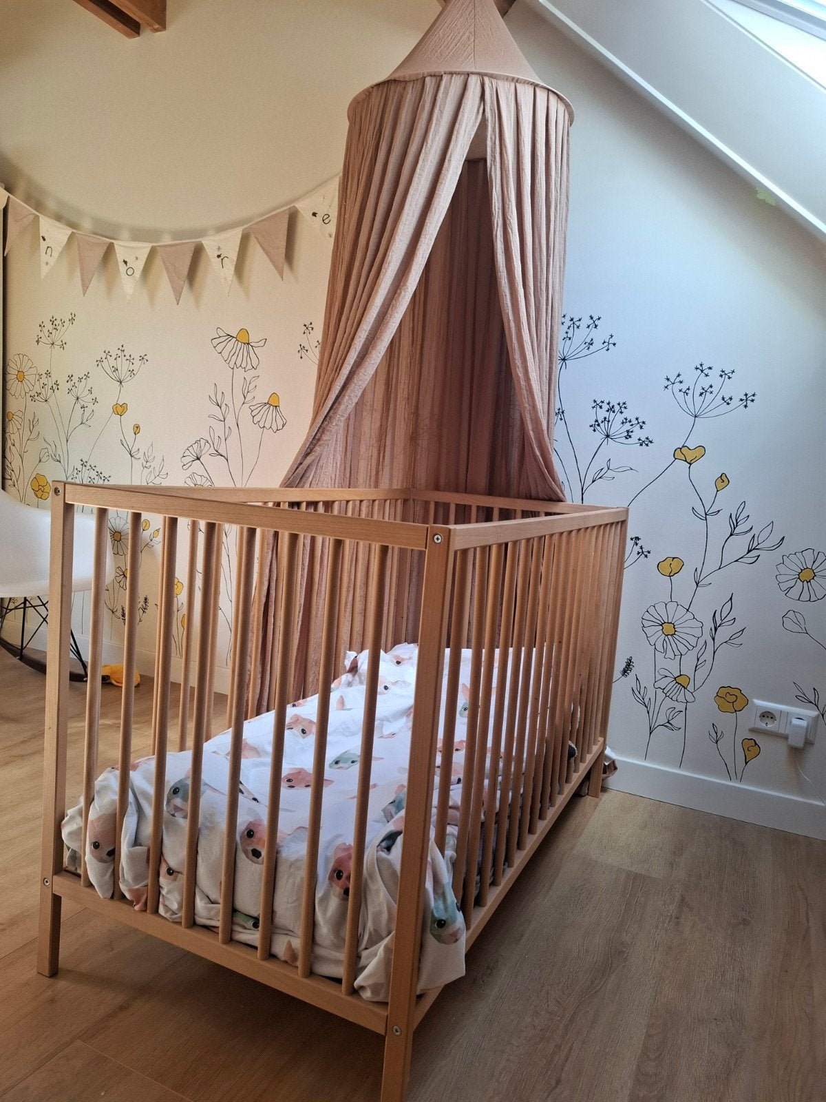 IKEA Sniglar ledikant met matras en Aerosleep topper, Ophalen, Gebruikt, 140 tot 160 cm, Matras