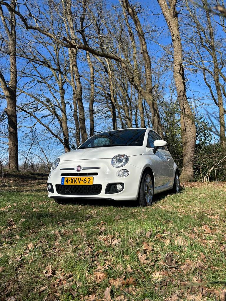 Fiat 500S 0.9 100pk! Twinair Turbo 2014 Wit, Auto's, Fiat, Voorwielaandrijving, Leder en Stof, Origineel Nederlands, Handgeschakeld