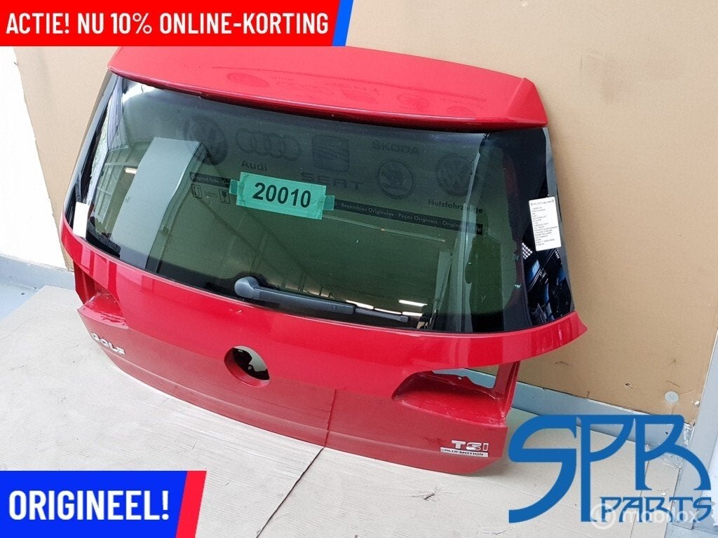 GOLF 7 VII Achterklep PRIVATE GLASS DONKER Tornadorood LY3D, Auto-onderdelen, Gebruikt, Achterklep, Volkswagen, Ophalen of Verzenden
