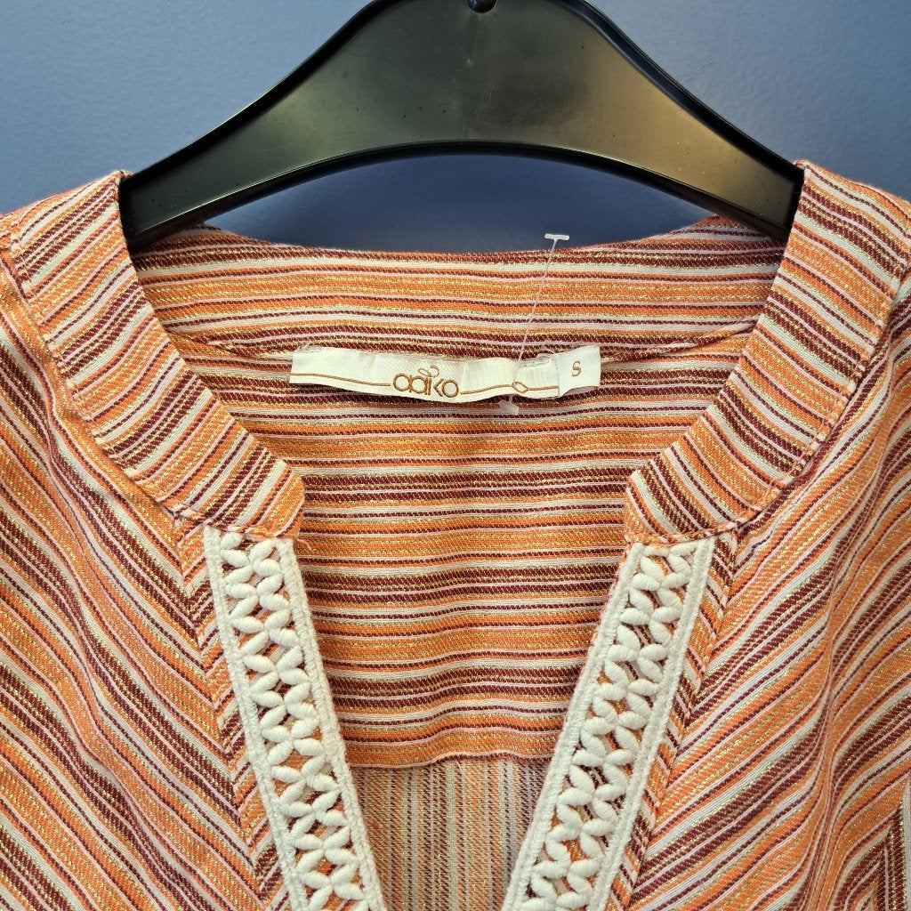 Aaiko streepjurk maat S oranje/bordeaux glitter artnr 48754, Kleding | Dames, Jurken, Aaiko, Aaiko, ., Oranje