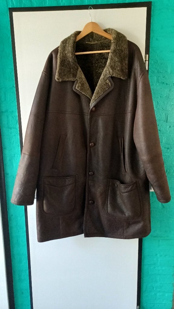 Leren Lammy coat jas merk Christ XXL (56), Ophalen of Verzenden, Zo goed als nieuw, Maat 56/58 (XL), Bruin
