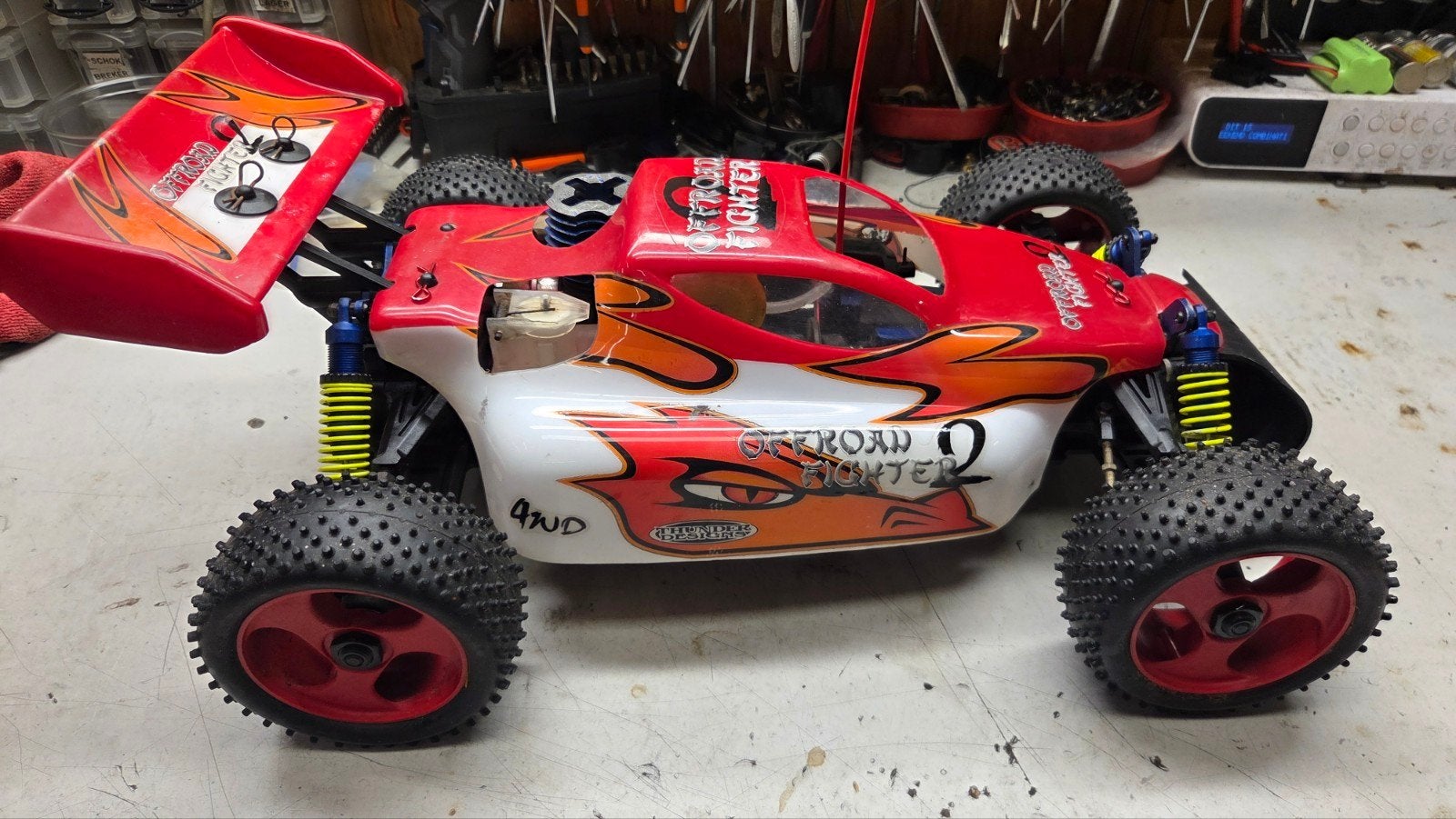 te koop leuke thunder tiger, Gebruikt, Ophalen of Verzenden, Schaal 1:8, Nitro