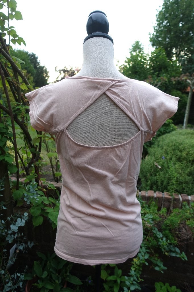 zacht roze top van Mim - open rug - all eyes on me - nl mt L, Maat 42/44 (L), Ophalen of Verzenden, Zo goed als nieuw, Korte mouw