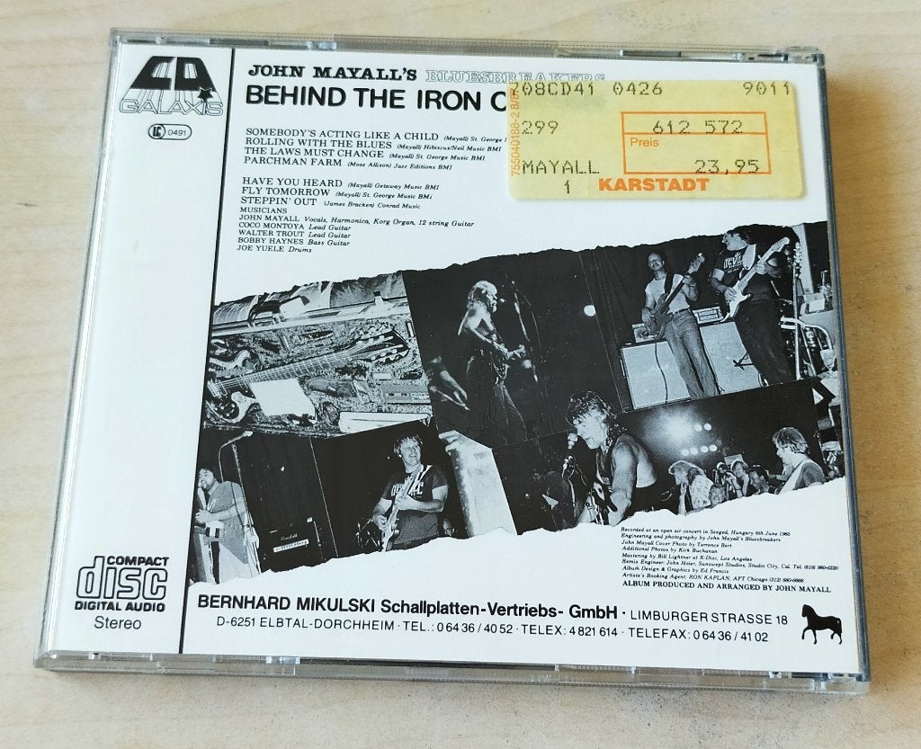 John Mayall's Bluesbreakers - Behind The Iron Curtain CD, Ophalen of Verzenden, Zo goed als nieuw, Blues